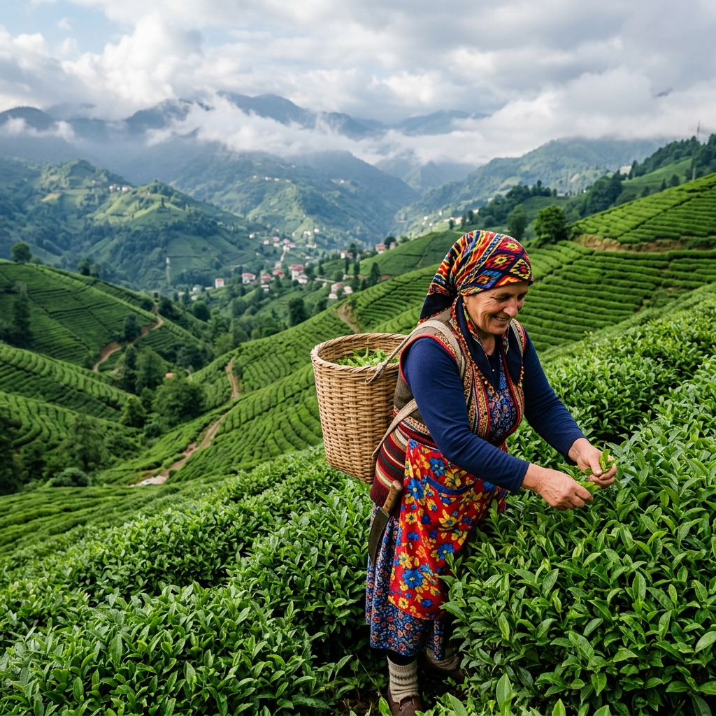 Rize’de Çay Hasadı Zamanı: Tarladan Bardağa Yolculuk